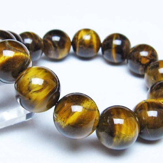 タイガーアイ※黄虎目石 ブレスレット 16mm [t30-14440]