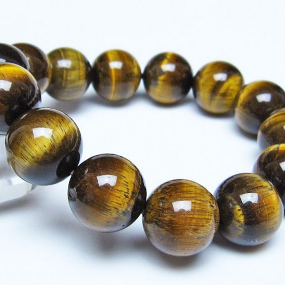 タイガーアイ※黄虎目石 ブレスレット 17mm [t30-14449]