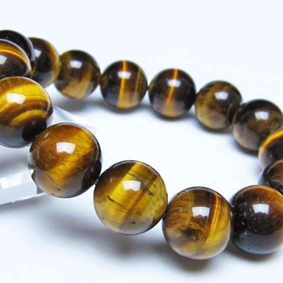 タイガーアイ※黄虎目石 ブレスレット 14mm [t30-14474]