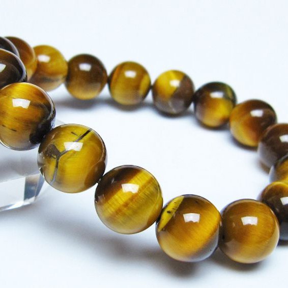 タイガーアイ※黄虎目石 ブレスレット 13mm [t30-14479]