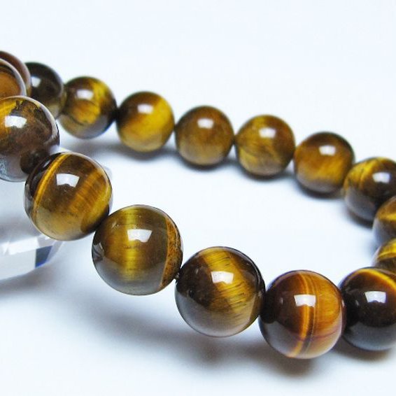タイガーアイ※黄虎目石 ブレスレット 12mm [t30-14487]