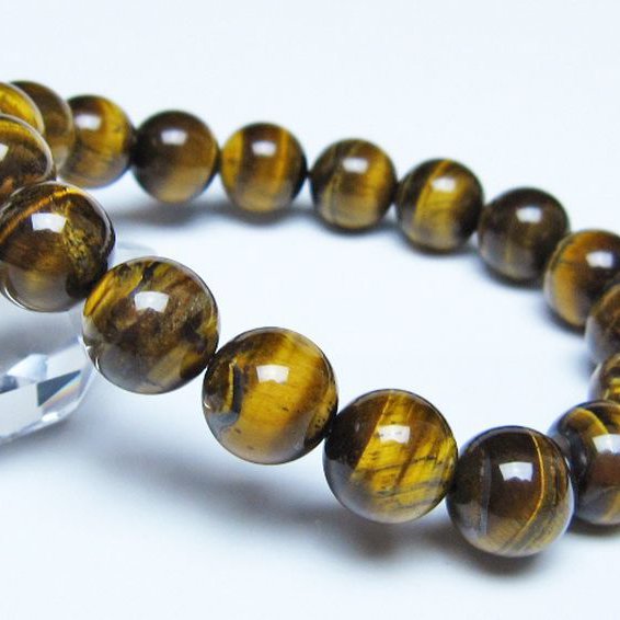 タイガーアイ※黄虎目石 ブレスレット 12mm [t30-14493]