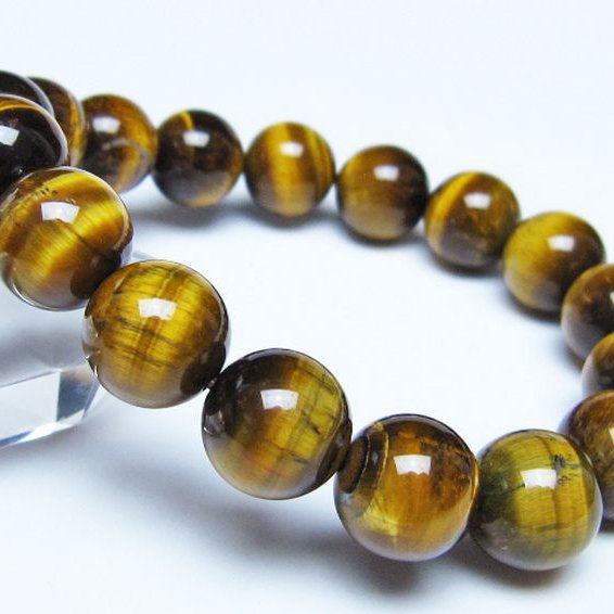 タイガーアイ※黄虎目石 ブレスレット 13mm [t30-14505]
