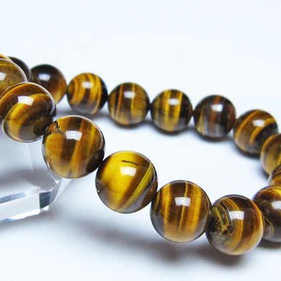 タイガーアイ※黄虎目石 ブレスレット 12mm [t30-14522]