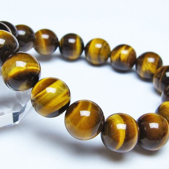 タイガーアイ※黄虎目石 ブレスレット 12mm [t30-14526]