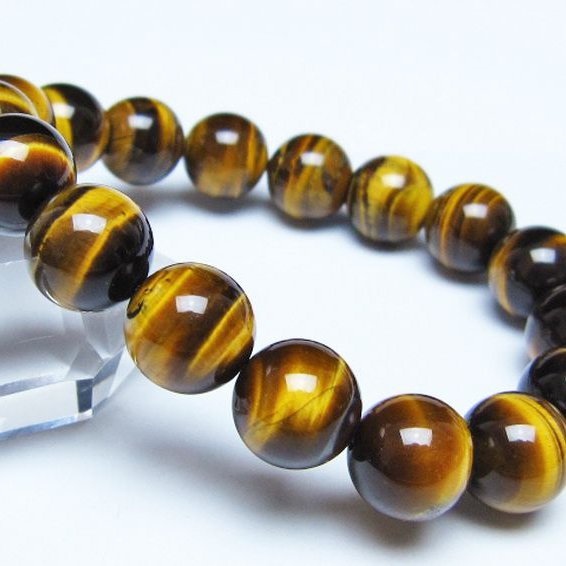 タイガーアイ※黄虎目石 ブレスレット 12mm [t30-14527]