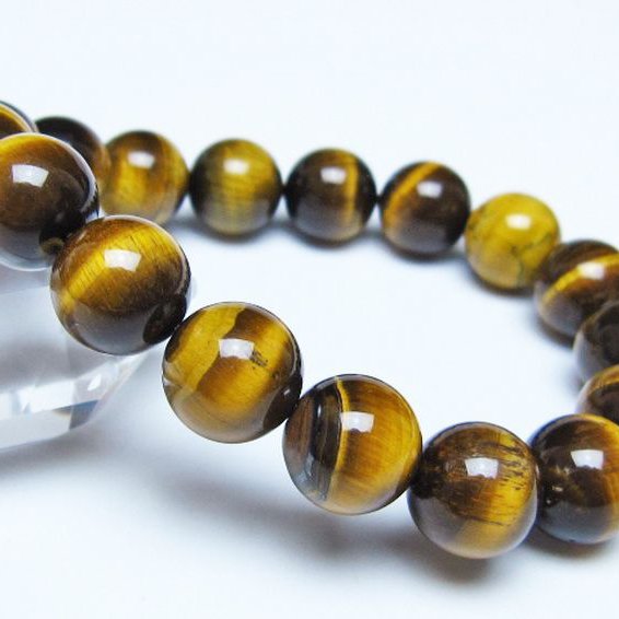 タイガーアイ※黄虎目石 ブレスレット 13mm [t30-14534]