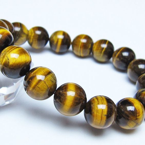 タイガーアイ※黄虎目石 ブレスレット 12mm [t30-14535]