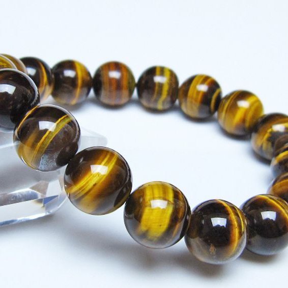 タイガーアイ※黄虎目石 ブレスレット 13mm [t30-14539]