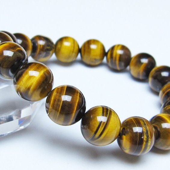 タイガーアイ※黄虎目石 ブレスレット 13mm [t30-14542]