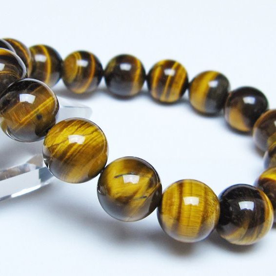 タイガーアイ※黄虎目石 ブレスレット 13mm [t30-14547]