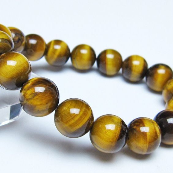 タイガーアイ※黄虎目石 ブレスレット 13mm [t30-14554]