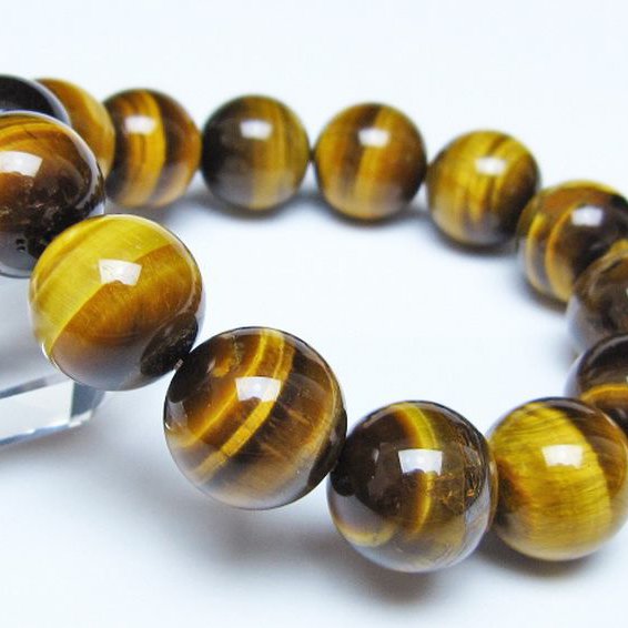 タイガーアイ※黄虎目石 ブレスレット 16mm [t30-14557]