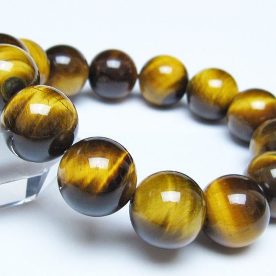 タイガーアイ※黄虎目石 ブレスレット 16mm [t30-14558]