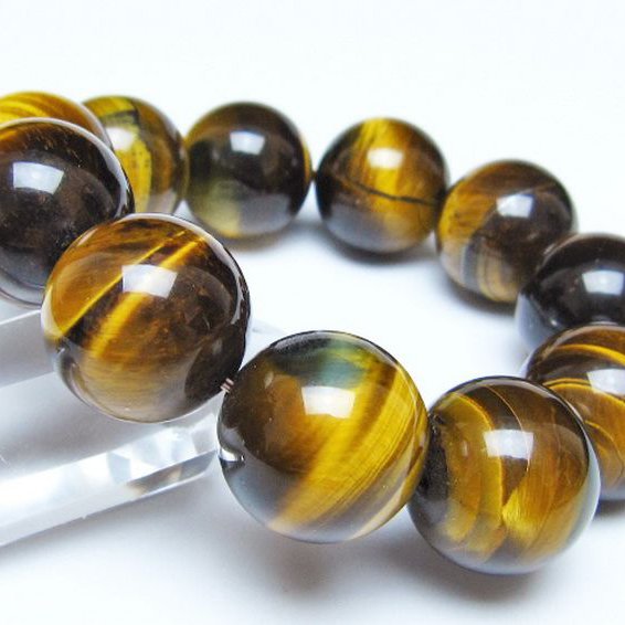 タイガーアイ※黄虎目石 ブレスレット 20mm [t30-14560]