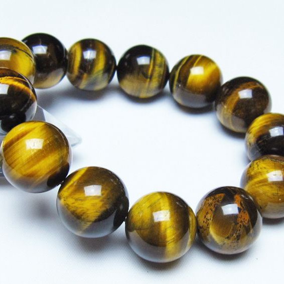 タイガーアイ※黄虎目石 ブレスレット 18mm [t30-14766]