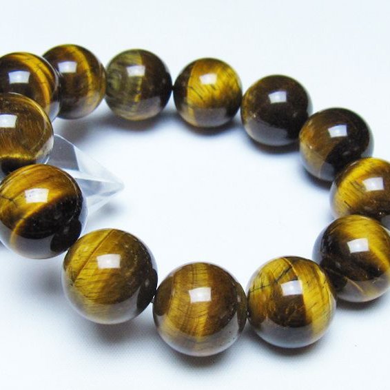 タイガーアイ※黄虎目石 ブレスレット 19mm [t30-14774]