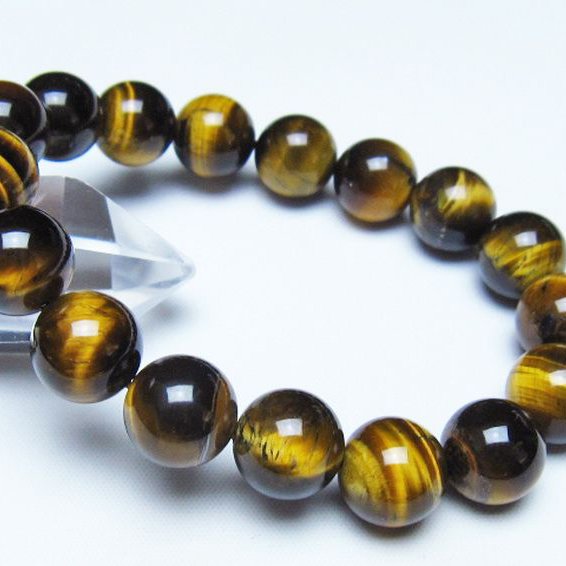 タイガーアイ※黄虎目石 ブレスレット 13mm [t30-14826]