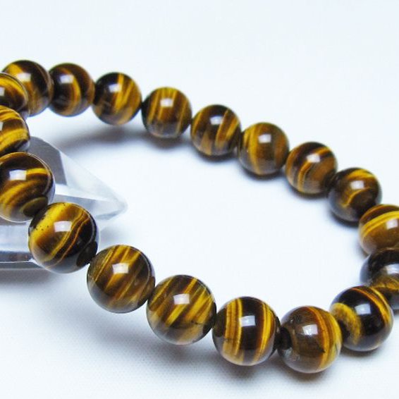 タイガーアイ※黄虎目石 ブレスレット 10mm [t30-14834]