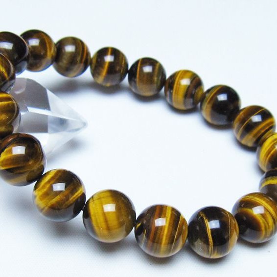 タイガーアイ※黄虎目石 ブレスレット 12mm [t30-14837]