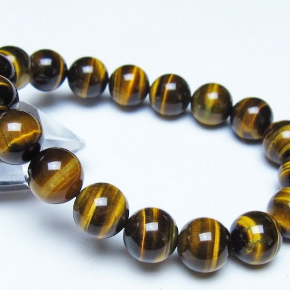 タイガーアイ※黄虎目石 ブレスレット 12mm [t30-14838]