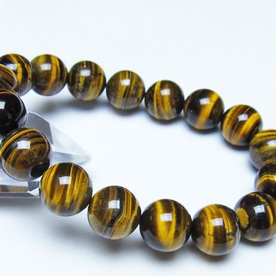 タイガーアイ※黄虎目石 ブレスレット 13mm [t30-14850]