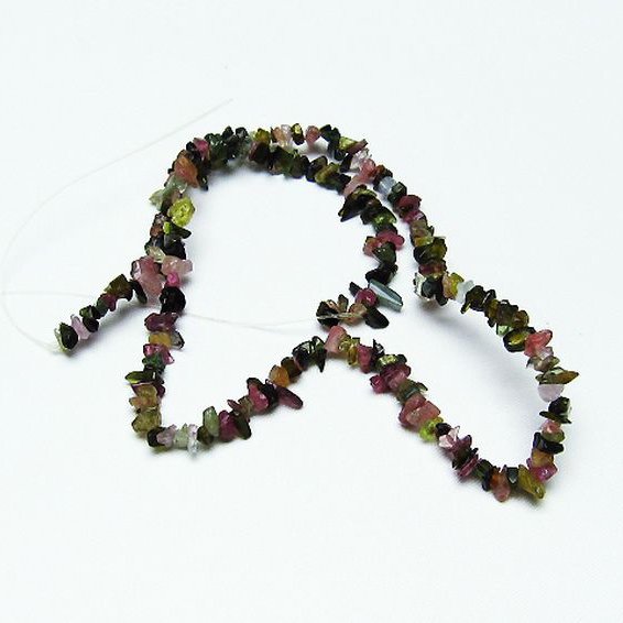 ミックスカラートルマリン 一連 ビーズ 0mm [t302-1728]