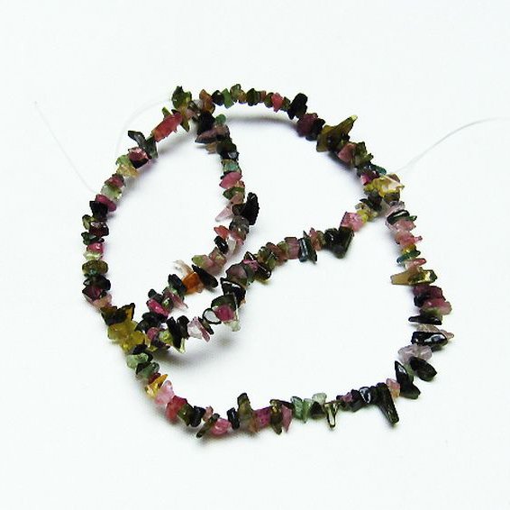 ミックスカラートルマリン 一連 ビーズ 0mm [t302-1783]