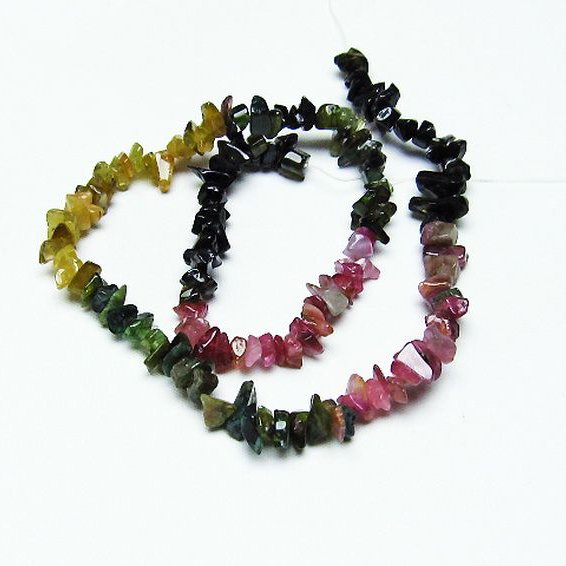 ミックスカラートルマリン 一連 ビーズ 0mm [t302-1837]