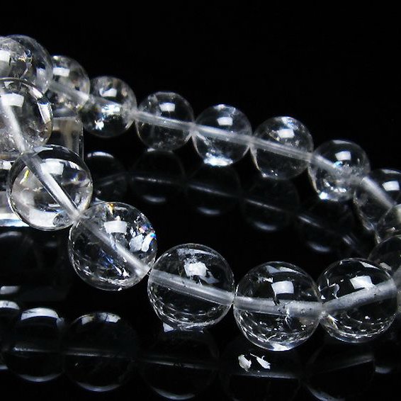 アイリスクォーツ 虹入り レインボー水晶 ブレスレット 12mm [T303-1366]