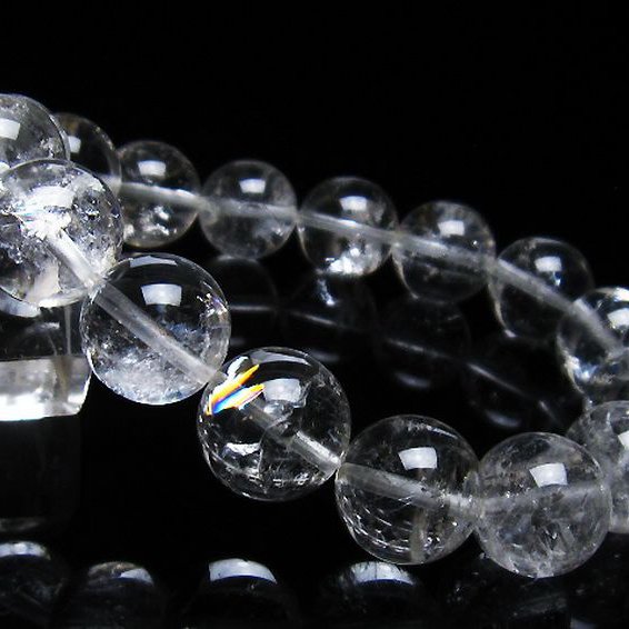 アイリスクォーツ 虹入り レインボー水晶 ブレスレット 13mm [t303-1403]