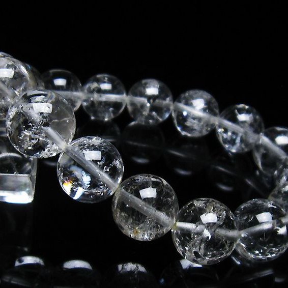 アイリスクォーツ 虹入り レインボー水晶 ブレスレット 13mm [T303-1418]