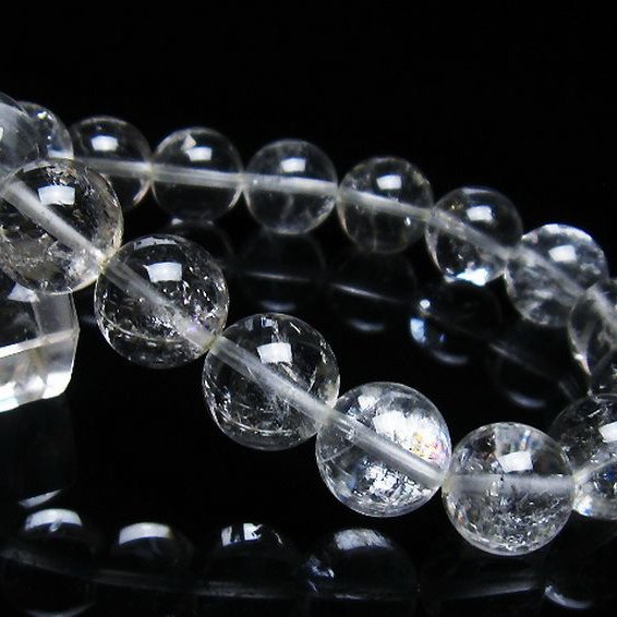 アイリスクォーツ 虹入り レインボー水晶 ブレスレット 12mm [T303-1420]