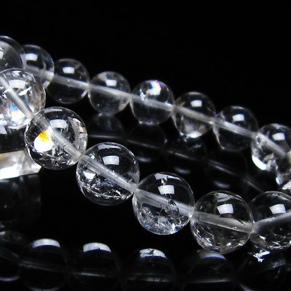 アイリスクォーツ 虹入り レインボー水晶 ブレスレット 12mm [t303-1423]