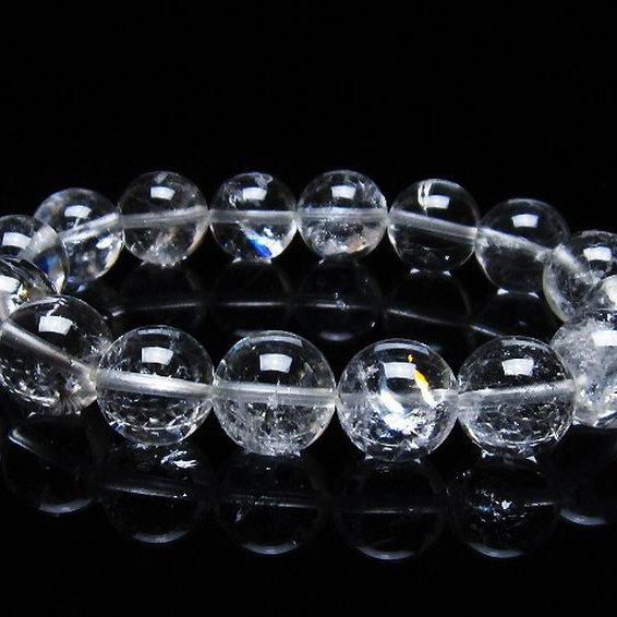 アイリスクォーツ 虹入り レインボー水晶 ブレスレット 13mm [T303-1570]