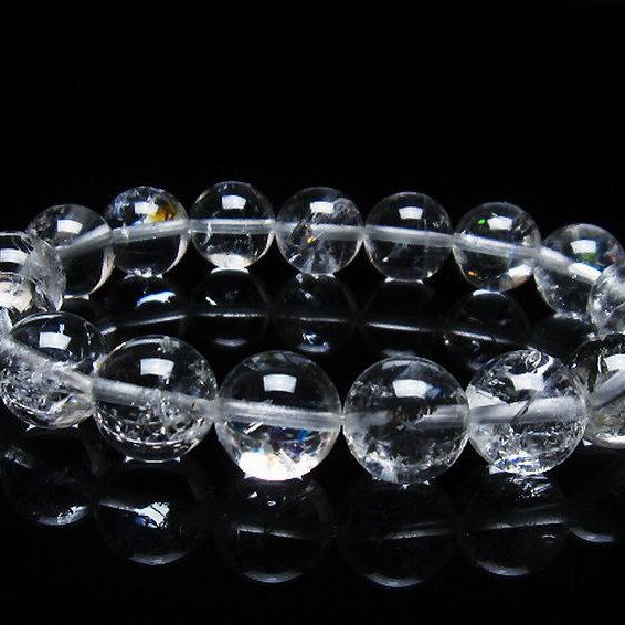 アイリスクォーツ 虹入り レインボー水晶 ブレスレット 12mm [T303-1594]