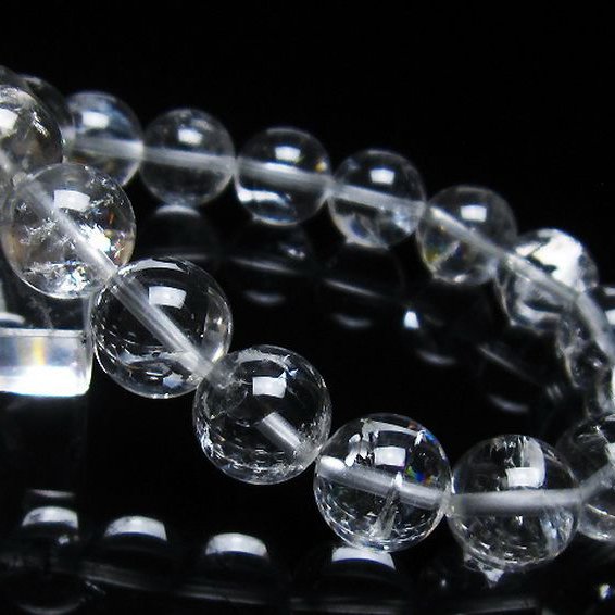 アイリスクォーツ 虹入り レインボー水晶 ブレスレット 12mm [T303-1597]