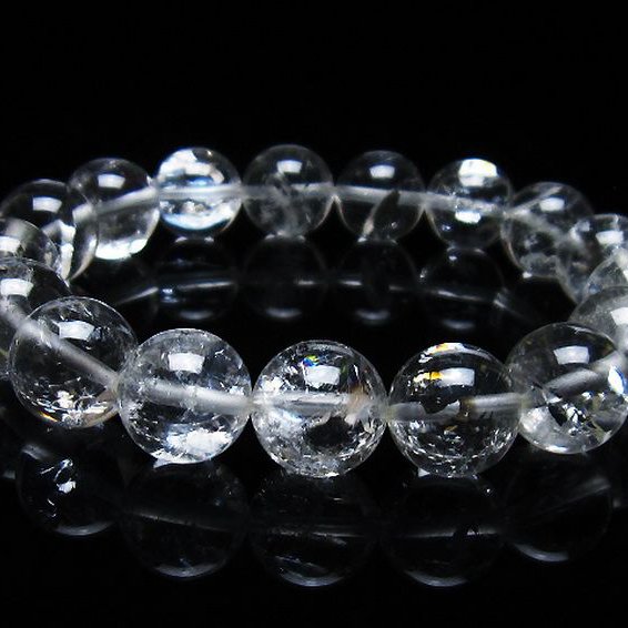 アイリスクォーツ 虹入り レインボー水晶 ブレスレット 13mm [T303-1601]