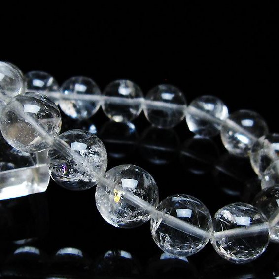 アイリスクォーツ 虹入り レインボー水晶 ブレスレット 12mm [T303-1646]