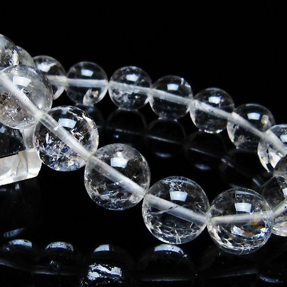 アイリスクォーツ 虹入り レインボー水晶 ブレスレット 12mm [T303-1663]