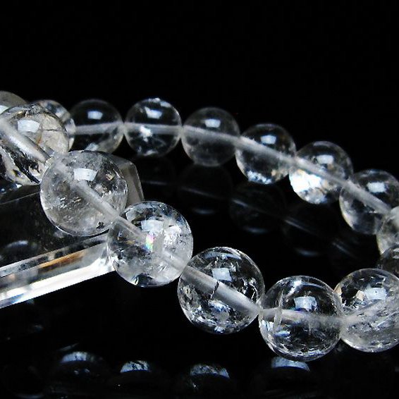 アイリスクォーツ 虹入り レインボー水晶 ブレスレット 12mm [T303-1706]