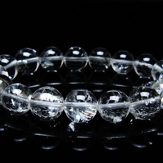 アイリスクォーツ 虹入り レインボー水晶 ブレスレット 12mm [T303-1728]