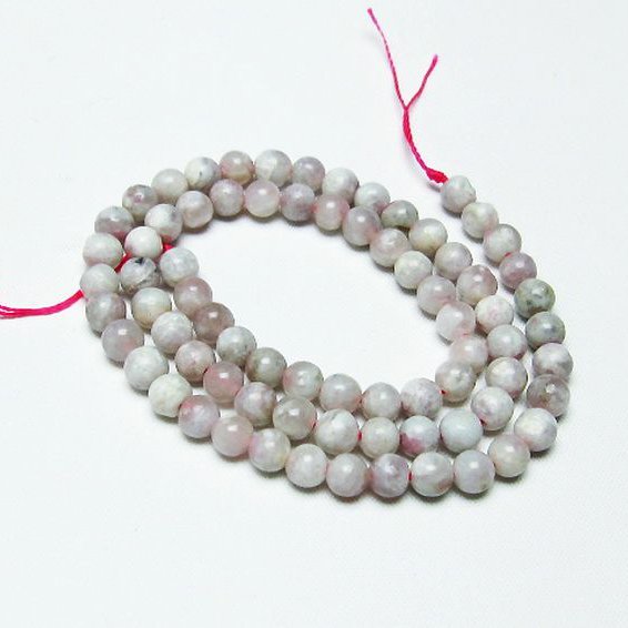 ピンク トルマリン ビーズ 一連 6mm [T304-3134]