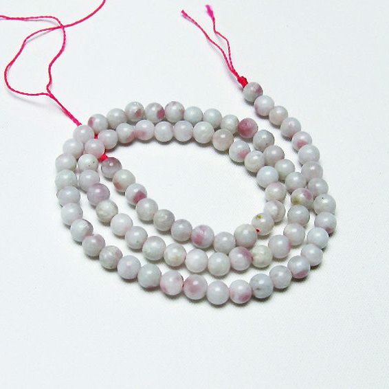 ピンク トルマリン ビーズ 一連 5mm [T304-3142]