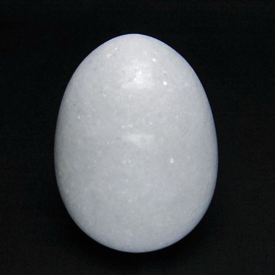漢白玉たまご 置物 [t306-2784]