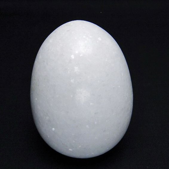 漢白玉たまご 置物 [t306-2819]