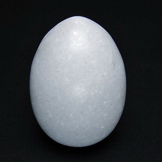 漢白玉たまご 置物 [t306-2944]