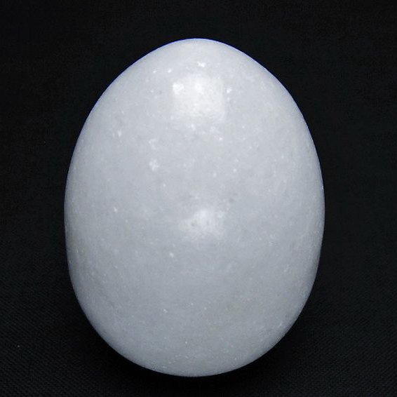 漢白玉たまご 置物 [t306-2955]