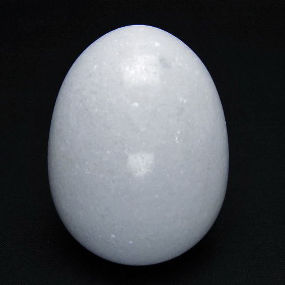 漢白玉たまご 置物 [t306-2961]