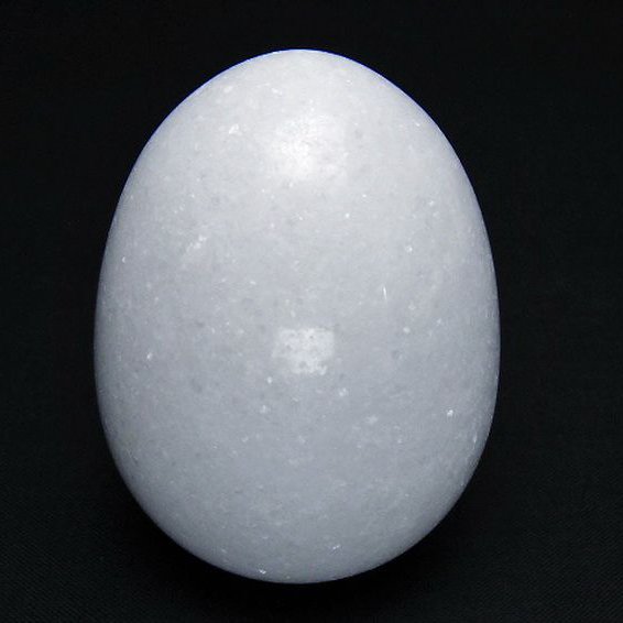 漢白玉たまご 置物 [t306-2964]